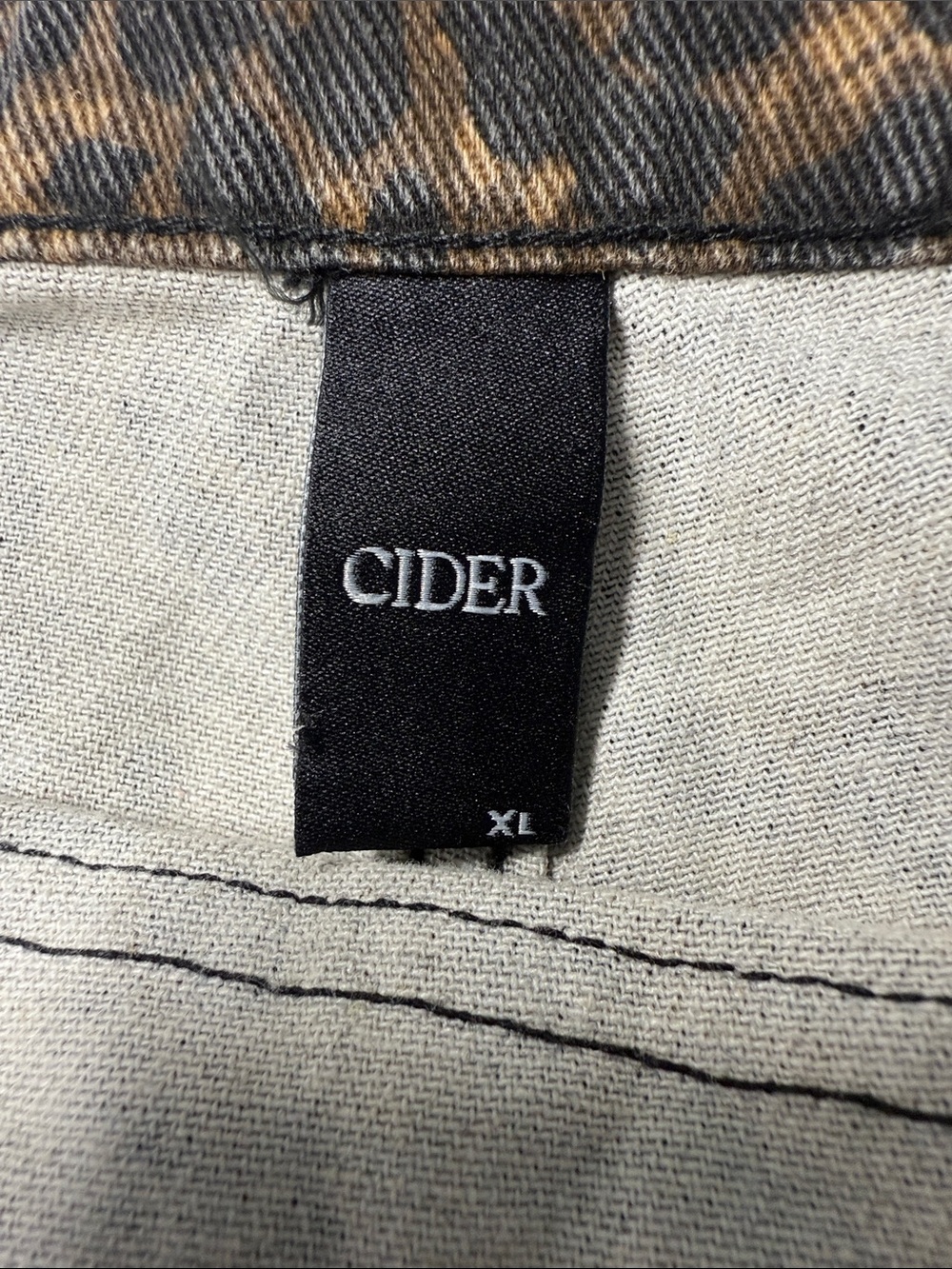 🔥 VIRAL CIDER Leopard Print Denim Wide Leg Overalls - Size XL 🔥 - Picture 7 of 10